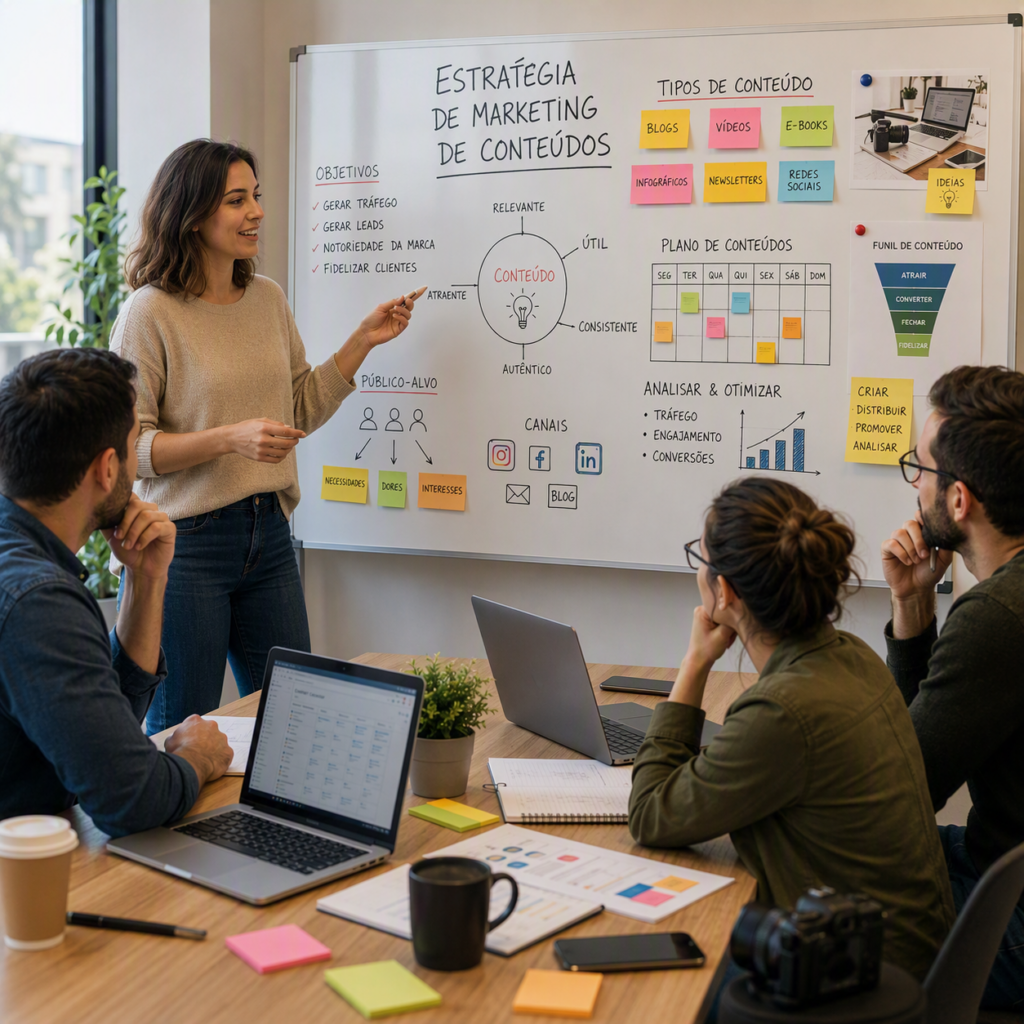 Planear e elaborar as estratégias de marketing de conteúdos