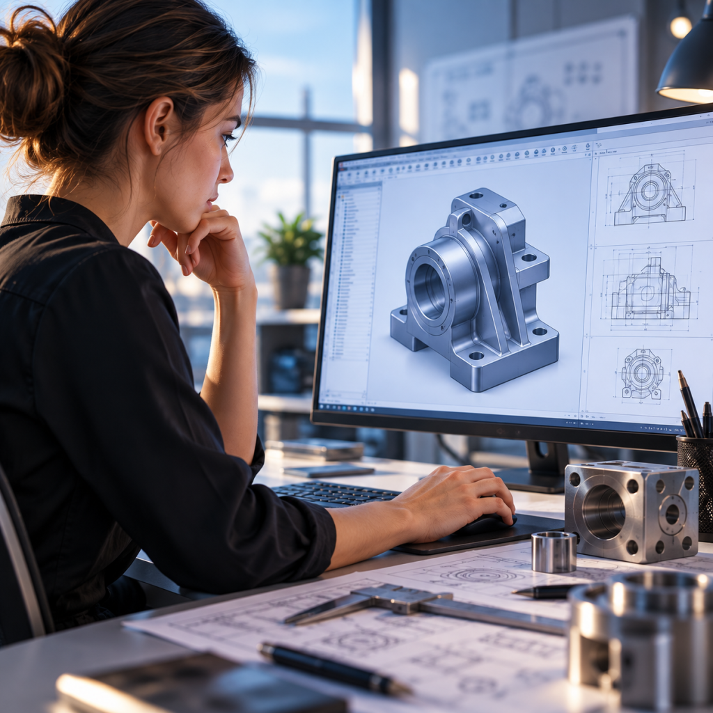 Efetuar a modelação 3D de peças e conjuntos simples em ferramentas de CAD
